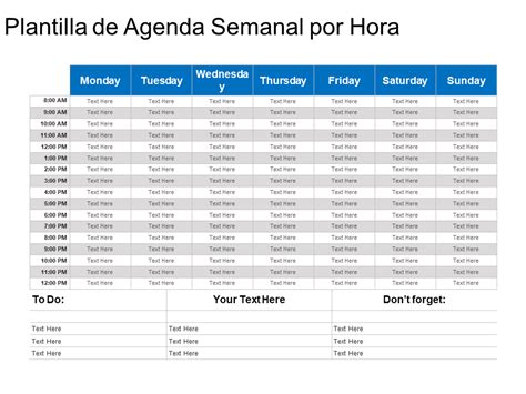 Las 10 Mejores Plantillas De Agenda Semanal Con Ejemplos Y Muestras