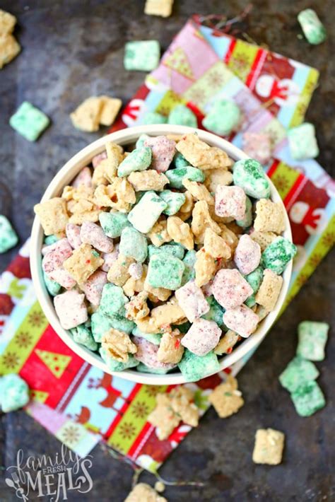 Holiday Muddy Buddies Chex Mix Recipe - Family Fresh Meals