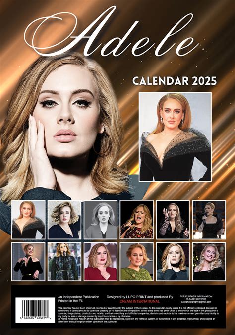 Adele Kalender 2025 A3 Kopen Bestel Eenvoudig En Snel Online