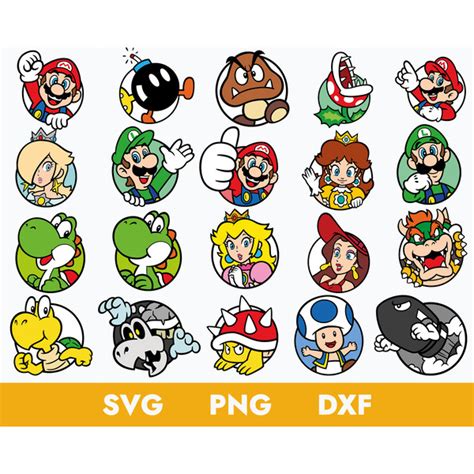 Super Mario Bundle Svg Super Mario Svg Super Mario Charact Inspire Uplift