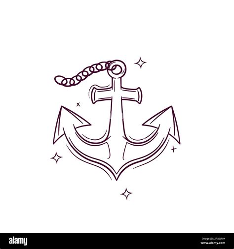 Hand Drawn Anchor Doodle Vector Sketch Illustration Stock Vector Image