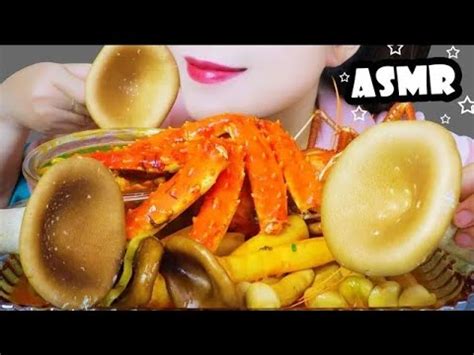 Asmr Eating Stew Fire Noodles X Prawn X King Crab X Long Leg Mushroom