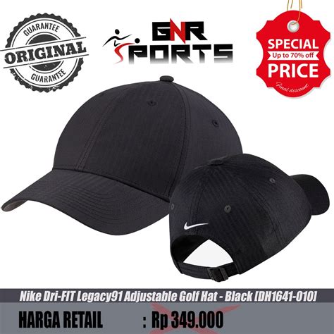 Jual Topi Nike Dri FIT Legacy91 Adjustable Golf Hat Black DH1641 010