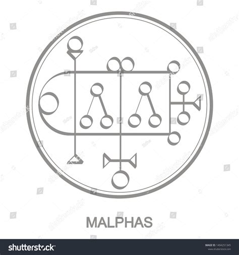 Vector Icon Symbol Demon Malphas Sigil Stock Vector Royalty Free