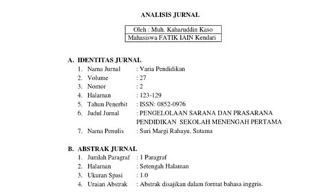 5 Contoh Analisis Jurnal Yang Baik Dan Benar 2024