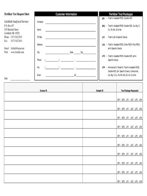 Fillable Online Sampling For Plant Tissue Analysis Litchfield