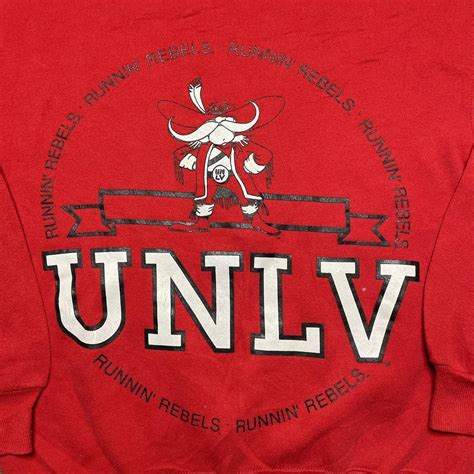 Vintage Vtg UNLV Runnin Rebels Sweatshirt Crewneck... - Depop