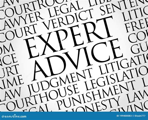 Expert Advice Word Cloud Collage Stock Illustration Illustration Of