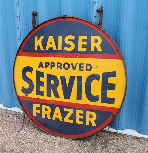 Bargain John S Antiques Kaiser Frazer Approved Service Double Sided