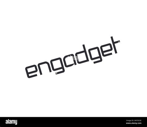 Engadget Rotated Logo White Background Stock Photo Alamy