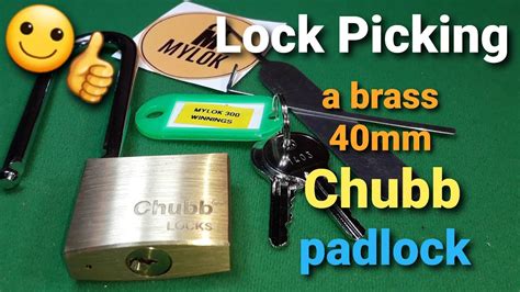 280 Lock Picking A Brass Long Shackle Chubb 40mm Padlock YouTube