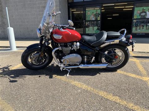 2018 Triumph Bonneville Speedmaster Cranberry Red Mcmahons Cycle Sales