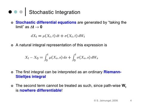 Stochastic Calculus Main Results