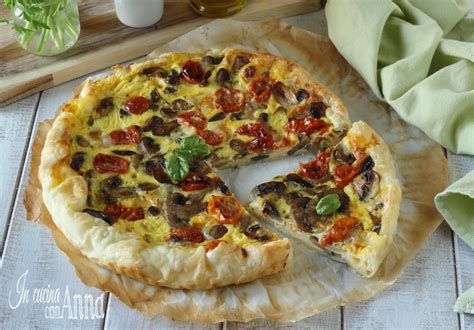 Torta Salata Con Funghi E Pomodorini Sfiziosa E Saporita In Pochissimo