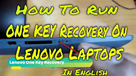 How To Run One Key Recovery On Lenovo Laptop Idea Pad 320 100 Windows