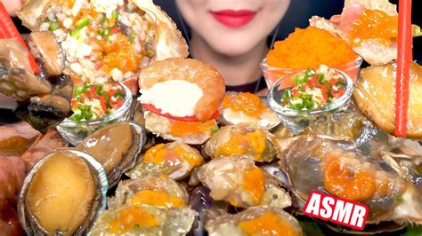 Tobiko Eggs Soy Sauce Marinated Crabs Abalone Shrimp Asmr Mukbang 날치알