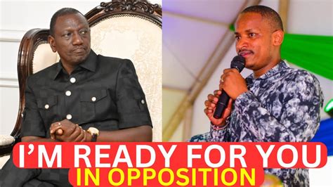 Tough Babu Owino Fearlessly Challenges Ruto As Opposition Leader Find