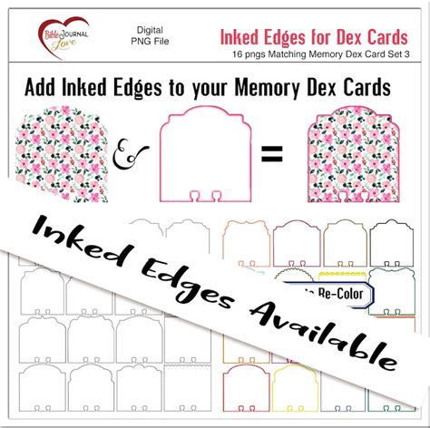 16 Memory Dex Card Templates Set 3 Printable Digital And Etsy