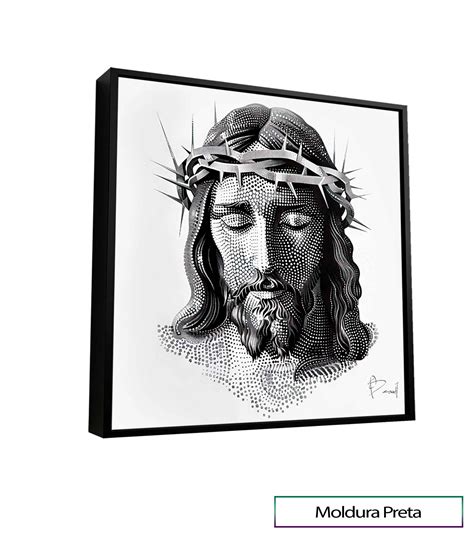 Quadro Jesus Dots Art QuadrosDecorativos