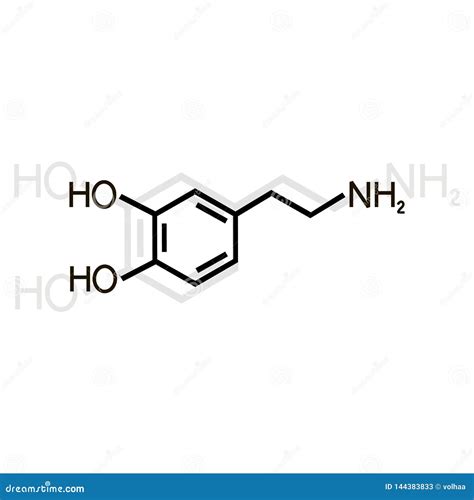 Dopamine Vector Icon Stock Vector Illustration Of Structure 144383833