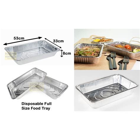 10pcs Full Size Disposable Aluminium Foil Tray Baking Tray Buffet