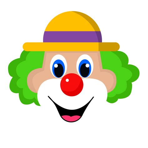 Clown Face With Yellow Hat 22835720 Png