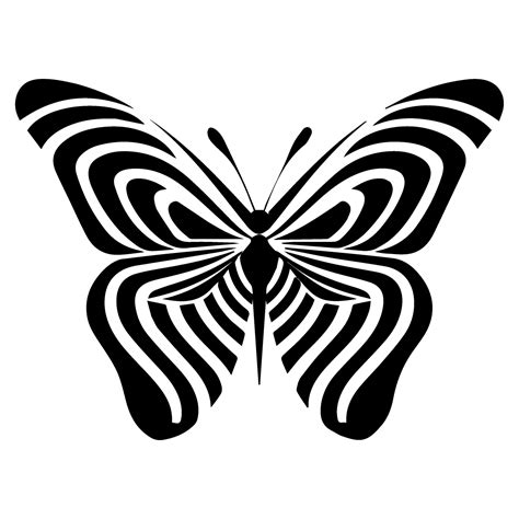 Butterfly Tattoo Totem Vector Icon Illusions Pattern Wings 24766941