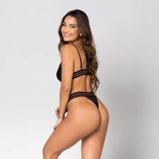 Calcinha Fio Renda Elástico Sexy Soul Preto Ilumine Lingerie