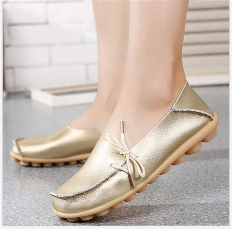 20 Colors Spring Women Genuine Leather Mother Shoes Moccasins Women S Soft Leisure Flats Female