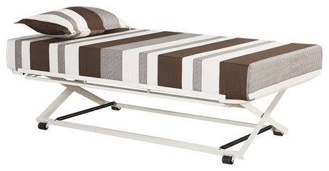 Tiverton H Pop Up Trundle High Riser Bed Frame Black Metal