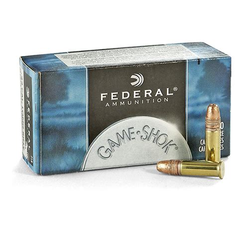 Federal Game Shok High Velocity Ammo 22LR 38 Grain Copper Plated