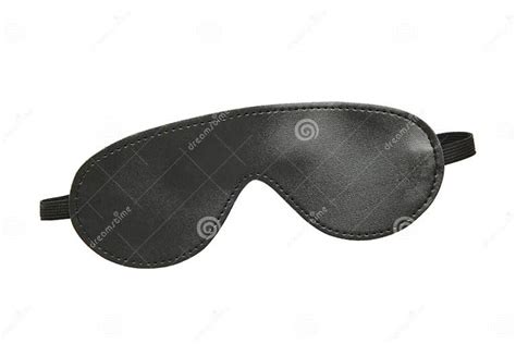 Leather Black Mask Isolated On White Background Erotic Toys For Bdsm