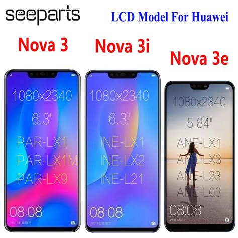 For Huawei Nova 3 LCD Display Touch Screen PAR LX1 LX9 Nova 3i LCD INE