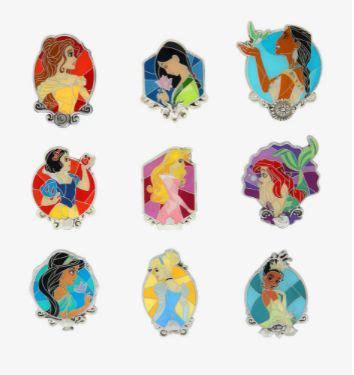 Disney Princess Stained Glass Blind Box Enamel Pin BoxLunch Exclusive