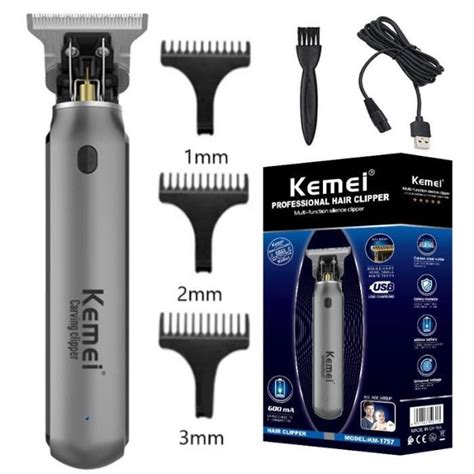 Kemei Tondeuse Barbe Sans Fil Pour Hommes Rasoir Professionnel