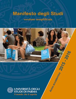 Fillable Online Unipr Questa Versione Del Manifesto Degli Studi