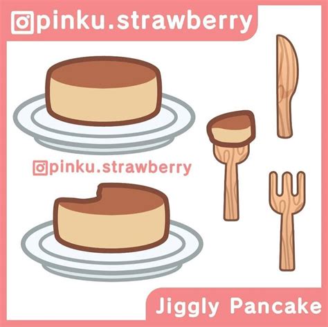 Jiggly Pancake Food Props Cute Food Art Cute Food Drawings