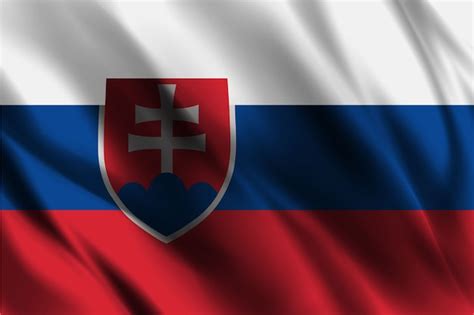 Premium Vector Slovakia National Flag Waving Silk Background