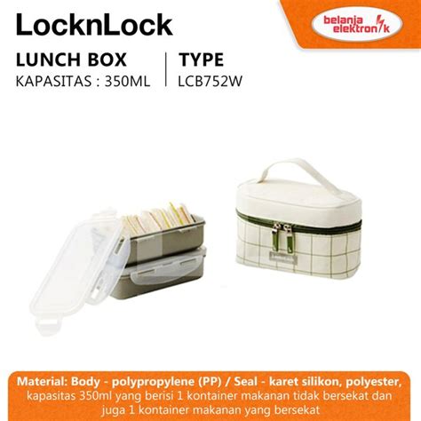 Jual Locknlock Lunch Box Check Clover Bag Tempat Makan Dengan Tas