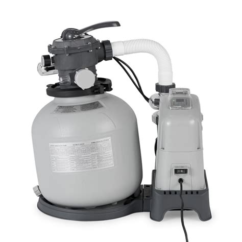 Intex 1600 Gph Saltwater System And Sand Filter Pump Set For Above Ground