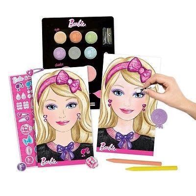 Barbie Make-Up Artist Sketch Set PALETTE SHADOW STICKERS PENCILS ...