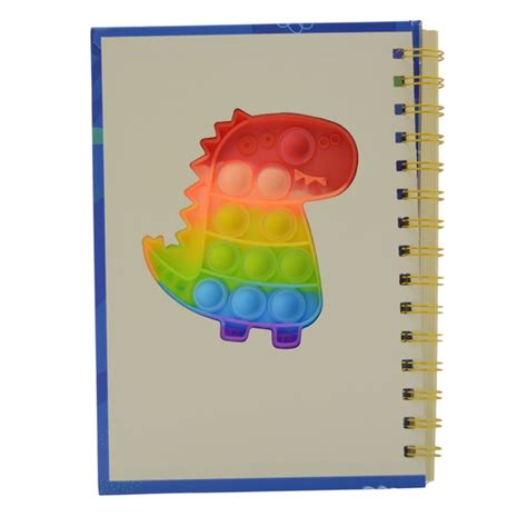 Fidget Pop It Notebook Dinosaur M DE WET PROMOTIONS