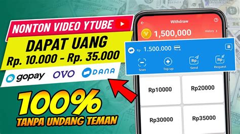 Nonton Video Dapat Uang Dibayar Rp 10 000 Rp 35 000 Saldo DANA OVO