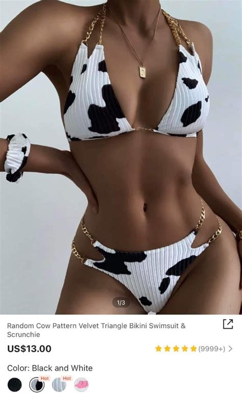 Shein Cow Print Swimwear Womens Fashion Swimwear Bikinis