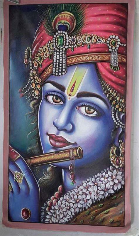 Painting of Lord Krishna, Krishna painting Painting by manish vaishnav ...