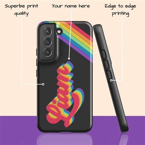 Lgbtq Pride Custom Black Retro Name Samsung Galaxy Case Artisticases