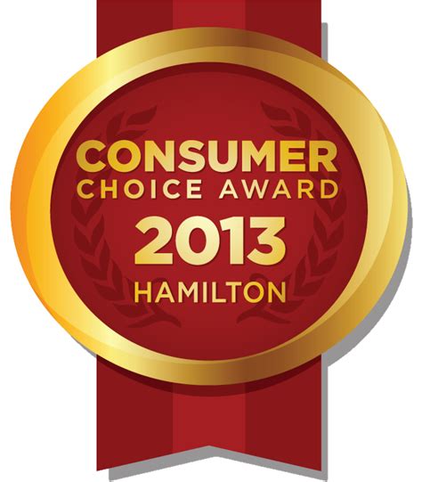 2013 Hamilton Consumer Choice Award Winners