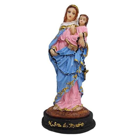 Imagem Nossa Senhora do Rosário em Resina Modelo 12 Cm Artesanal