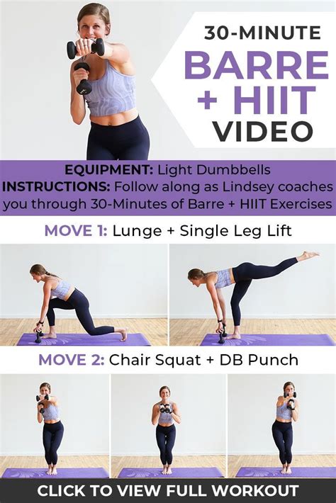 Barre Fitness 30 Minute Power Barre Video Nourish Move Love Barre Workout Video Barre