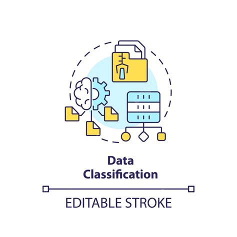 Icono De Concepto De Clasificación De Datos Icono De Círculo De